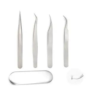 [셀러에이드]네일아트 스테인레스 전문가용 고급정밀 핀셋 4종세트