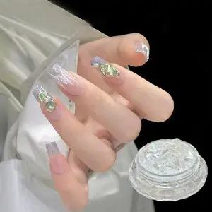 [셀러에이드]네일아트 머메이드 얼음플레이크 자개 믹스 글리터8종