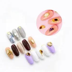 네일아트 대리석 마블 파츠 24종 커브 일자형