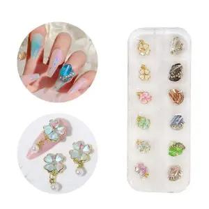 [셀러에이드]네일아트 럭셔리 크리스탈 얼음 크로버 파츠 세트