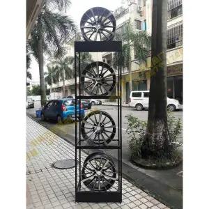 자동차 휠 진열대 쇼케이스 디스플레이 차량 프레임 3단