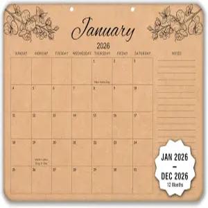 머드릿 데스크 캘린더 2026 12개월 대형 2026년 1월부터 12월까지 운영되며 사무실 가정 비즈니스 학술용