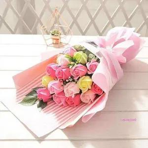 인테리어 졸업 선물 어버이날 장미 비누꽃다발bcd049