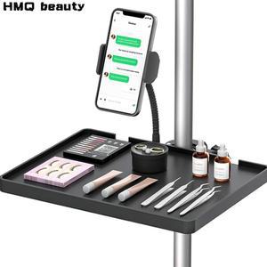 라이트용 조절 가능한 속눈썹 트레이 홀더 휴대폰 있는 액세서리 클립온 연장용 정리대 홀더가