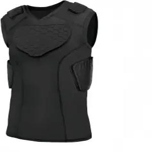 가슴 갈비뼈 어깨 및 등 보호대가 있는 토피터 남성 패딩 압축 셔츠