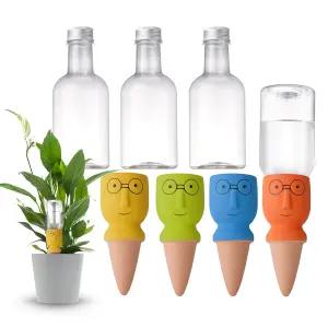 휴가 기간 동안 식물을 위한 이상적인 자동 급수 장치를 12온스 플라스틱 병으로 실내 및 실외 화분용