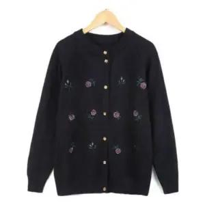 여성 플라워 니트 가디건 루즈핏 스웨터 코트