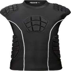 축구 럭비 야구를 위한 지카 패딩 압축 셔츠 8패드 갈비뼈 보호대 가슴 장비 스포츠 래쉬 가드