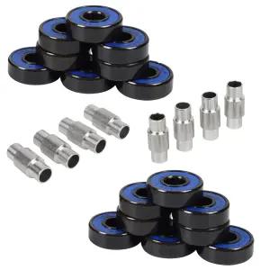 하키 베어링 ABEC 9 7 5 인라인 롤러 스피드 패키지 16 및 8 스페이서 키트 - 파란색