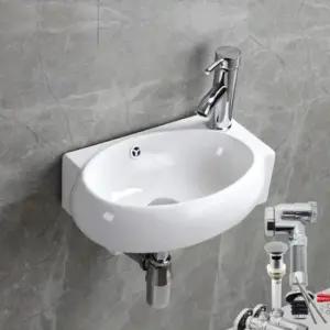 미니세면대 HLBATH 소형세면기 원형 HDL002+부속4종