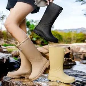 부츠 방수 3컬러 장화 여성 클래식 미들 레인 레인부츠