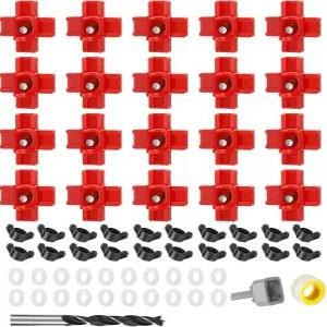 치킨 워터러 니플 20팩 - 닭장용 누수 방지 가금류 급수 시스템 드릴 비트가 있는 메추리 오리 쉽게 설치할