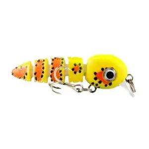 미끼 노랑 주황 관절 낚시 루어 5단 인조미끼