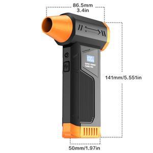 2026 LED 조명 디지털 디스플레이가 있는 차량 청소용 브러시리스 무선 제트 팬 터보 에어 블로워 휴