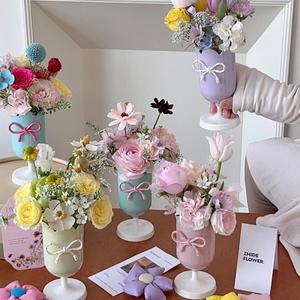 1개 튤립 꽃병 꽃다발 꽃꽂이 컵 포장 상자 생화 선물