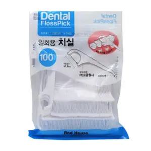 100p세트 치실 구강청결 덴탈 얇은치실 위생 일회용