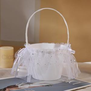 로맨틱 웨딩 장식 꽃 바구니, 신부 들러리 부케 홀더 기념 장소