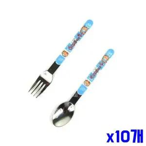 수저 블루 x10개 스푼 숟가락 포크세트 캐릭터 어린이