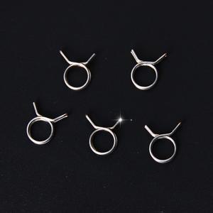 10Pcs 5mm-14mm 호스 클램프 스테인레스 스틸 튜브 스프링 클립 연료 라인 씰링 파이프 하드웨어 액세서리