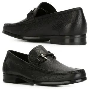 [페라가모] 25FW 그랜디오소 GRANDIOSO 은장 더블 간치니 로퍼 블랙 0642848