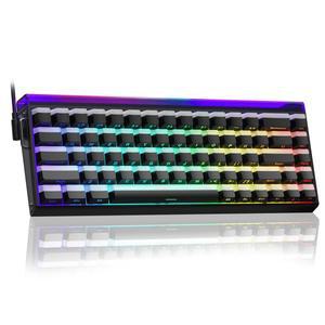 AULA HERO 68 HE 60 게이밍 키보드 유선 8K HZ 폴링 속도의 효과 마그네틱 스위치 측면 인쇄 PBT 키캡 RGB 백라이트 라이트 박스 PC MAC 게이머를 위한 맞춤형 소프트웨어