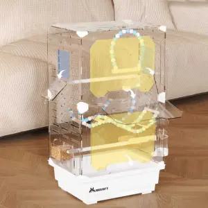 투명 새 케이지 앵무새 사육장 소형 날림장 하우스