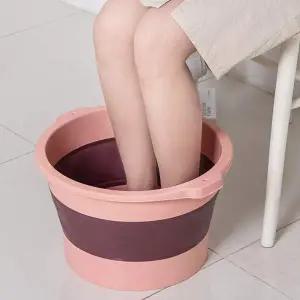 쿨샵 간편 접이식 족욕기 홈스파 폴딩족욕기 핑크