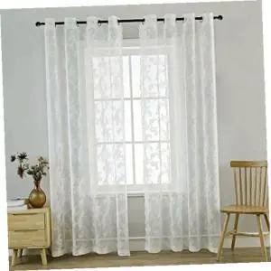 레이스커튼 로망띠끄 화이트 레이스 커튼 창문 햇빛가리개 아일릿