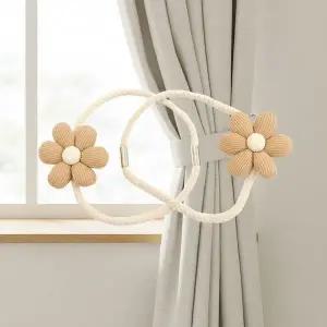 플라워 자석 커튼홀더 2P 인테리어 커튼타이백 정리 집게 고정핀