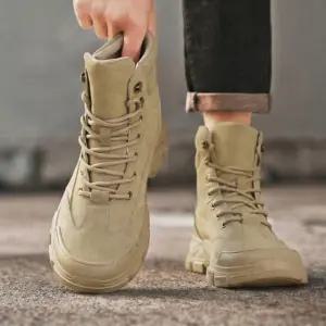 [옷자락]남성 사막화 하이탑 워커 스니커즈 신발