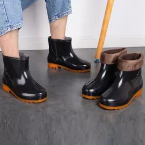 방한 장화 숏부츠 털안감 고무 주방신발 무지 농사 VEq6+4HwK