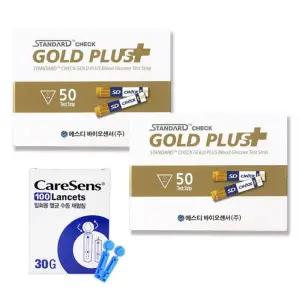 SD체크골드 플러스 혈당측정지 100매 + 채혈침 100개