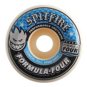 스핏파이어 포뮬러 원뿔형 풀 스케이트보드 휠 4개 - 56mm 99a 흰색(4개 세트)