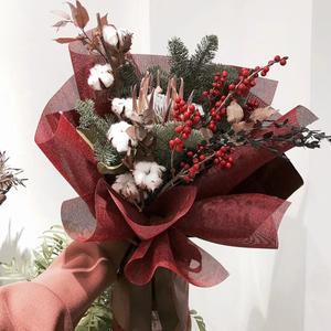 단색 리넨 원단 부케 포장 재료, 수제 DIY 크리스마스 장식, TJ20605, 48x50 cm, 500cm