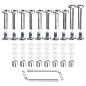 M 미터XITY 롤러 휠 나사 수리 키트 - 스케이트 수리용 렌치가 있는 인라인 액슬 교체 부품 하드웨어 키트(실버)