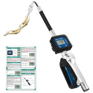 그리보즈 디지털 오일 컨트롤 밸브 유량계 디스펜서 노즐 10 GPM / 35 LPM, 헤비 듀티 에어 작동 전자 미터링 건 1/2 인치 NPT 입구, - 최대 압력 1500 PSI 100