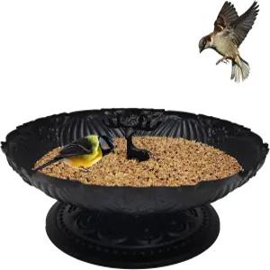 야외용 지상 조류 공급기 정원/배뜰용 11인치 금속 플랫폼 트레이 1팩