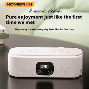 홈피쉬 미니 초음파 가정용 세척기 고주파 안경 진동 도구 식기류 보석 클리닝