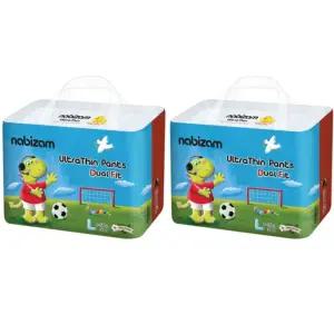 나비잠 듀얼핏 아기 울트라씬 대형 팬티 기저귀 L 2팩