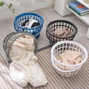[콩심팥심]핸들형 컬러 빨래 바구니 3p 세트 세탁 수납 정리 다용도 소품 수거