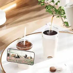 [셀러에이드]다용도 컵 홀더 휴대폰 거치대 데스크 핸드폰 수납 받침대