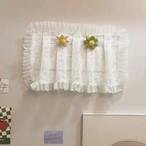 레이스 찍찍이 두꺼비집 가림막 장식 가리개 커튼 45x35cm