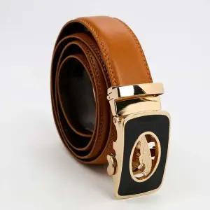 라우튼 자동버클 소가죽 벨트 남성 소가죽 정장벨트