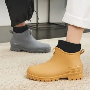 남성 러그솔 레인 첼시 앵클 방수 부츠 TAIN342