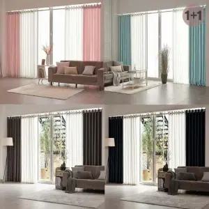 아일렛형 대형 암막커튼 2장 거실형 3중직 고밀도 커튼 커텐 암막 창문커튼 핀형