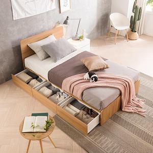 가구야 평상형 서랍형 3단 통서랍 침대 싱글/슈퍼싱글