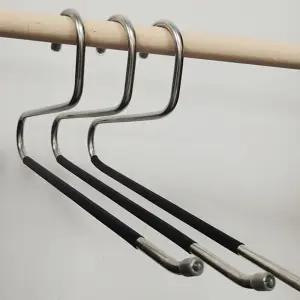 신박한정리 바지걸이 20p 논슬립 L자 실리콘 미끄럼방지 코팅 바지 옷걸이 8mm 인출식 역방향 s자