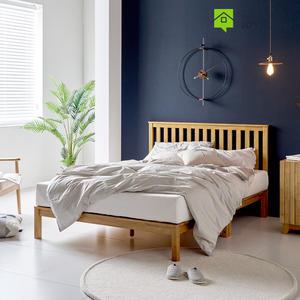 엔토 큐브 원목 평상형 통깔판 퀸사이즈 침대 프레임