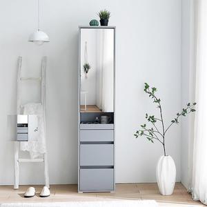 [원스홈] 클로이 400 전신거울 슬림 서랍형 화장대, 수납거울장