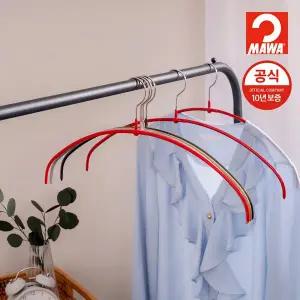 [마와][공식/10년보증]독일 논슬립 강철 옷걸이 마와 얇은 상의걸이 이코노믹라이트 40/PT 10개